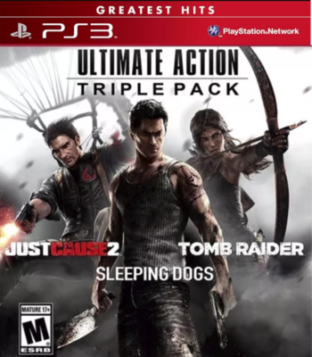 Ultimate Action Triple Pack (Sleeping Dogs + Tomb Raider (2013) + Just Cause 2) + PlayStation 3 – Mídia Digital